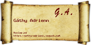 Gáthy Adrienn névjegykártya